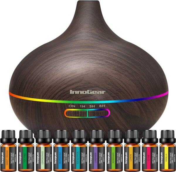 InnoGear Aromatherapy Diffuser & 10 Essential Oils Set