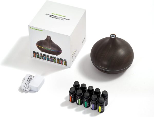 InnoGear Aromatherapy Diffuser & 10 Essential Oils Set - Image 4